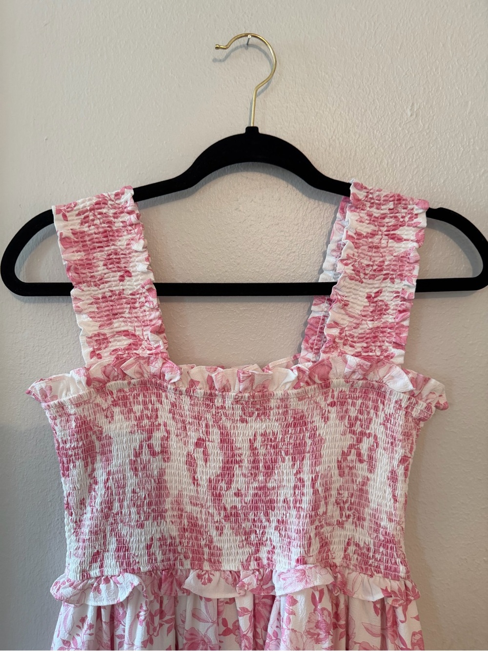 Altar'd State Pink and White Floral Smocked Maxi Dress - Picture 2 of 4